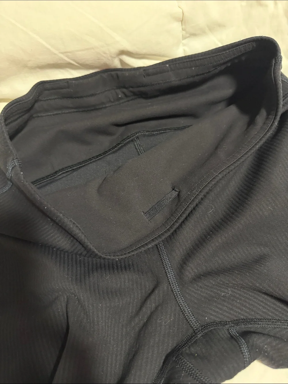 lululemon athletica Black Ribbed High-Waist Leggings